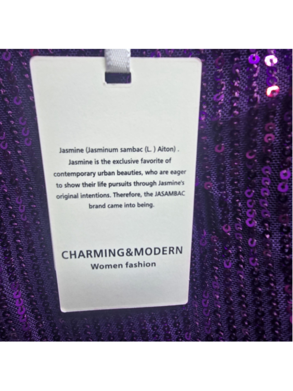 Women's Jasambac Purple Sequin Dress NWT Medium - Picture 9 of 11